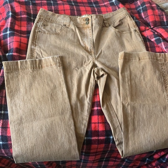 Christopher & Banks camel stretch jeans size 10 - Picture 3 of 5